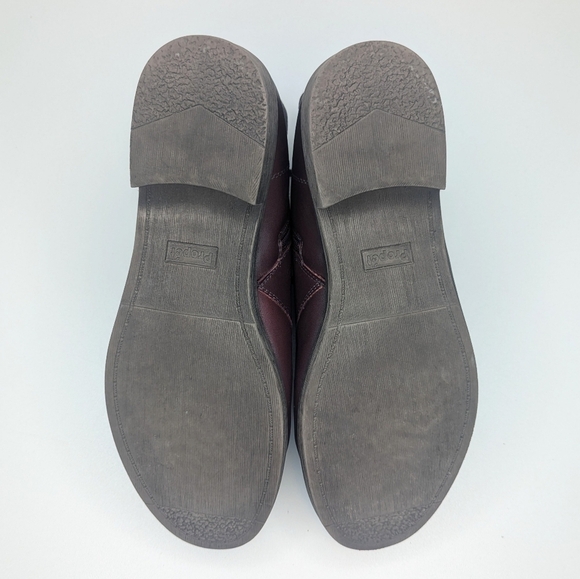 Propet Tatum ankle booties lace up zipper full grain leather burgundy size 11 - Picture 6 of 9